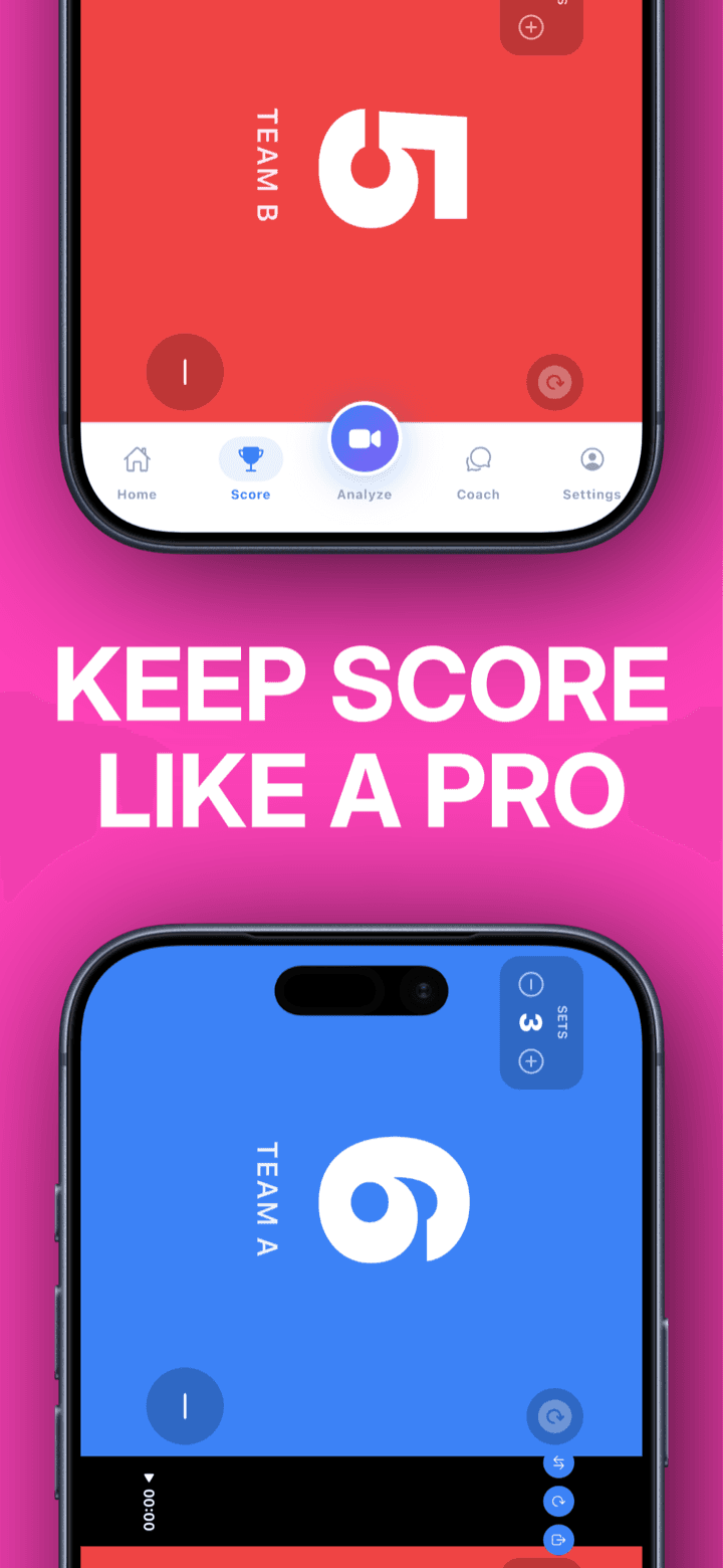 VolleyVision live scoreboard for tracking volleyball games